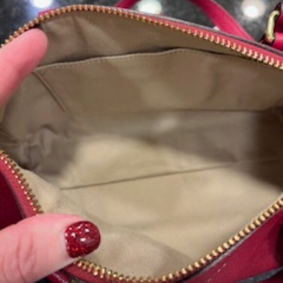 EUC Coach Saffiano Leather Satchel in Raspberry Pink - Picture 12 of 14